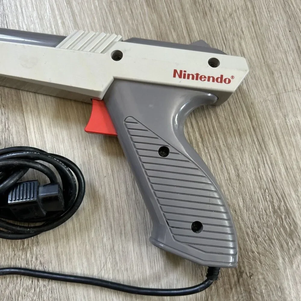 Nintendo Zapper Light Gun Controller Gray 1985 OEM Official Tested NES-005